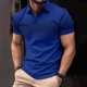 thumbnail image 4 of Camisas de Manga Larga para Hombres Suéter Cremallera Impresión Solapa Cuello, Blusa Casual para el Invierno, 4 of 6