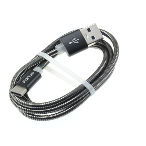 Metal USB Cable for Samsung Galaxy S23 FE Phone - 3ft Type-C Charger Cord Power Wire USB-C Fast Charge for Samsung Galaxy S23 FE 6.4" (Fan Edition) Model