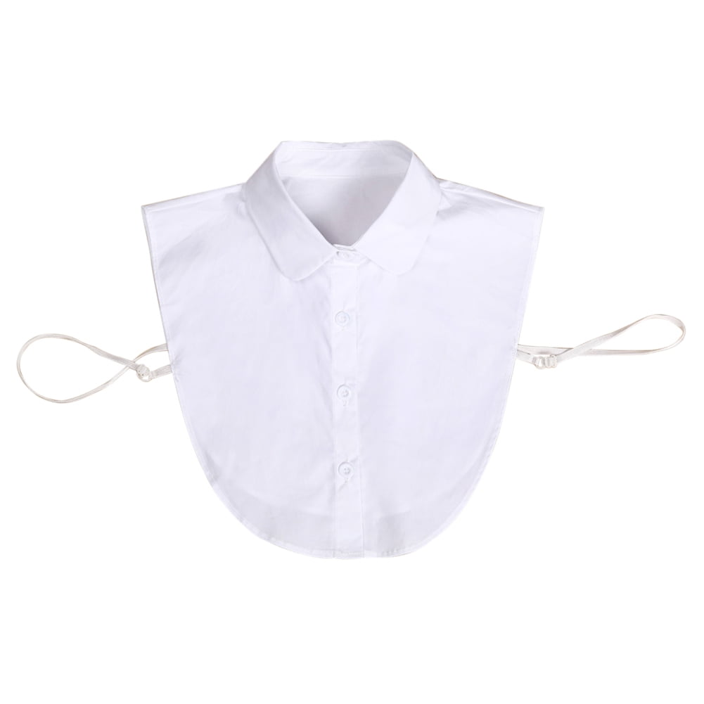 Fashion Women Lace Fold False Collar Cotton Shirt Collar Removable Collars Top 