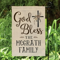 God Bless Personalized Garden Flag