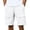 White, variant on Nmnitkp Mens Shorts Waffle Knit Cargo Shorts Elastic Waist Drawstring Multi-Pocket Lightweight Breathable Casual Summer Athletic Shorts Khaki,L