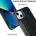 thumbnail image 5 of for iPhone 14 Plus PU Leather Back Case, Built-in Invisible Stand [Compatible with Magsafe] Protective Slim Kickstand Anti-fall Phone Cover Compatible with iPhone 14 Plus, Black, 5 of 8