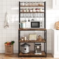 thumbnail image 2 of M optimized Kitchen Bakers Rack, Microwave Oven Stand with Storage, 5-Tier Industrial Coffee Bar Station, 2 of 9