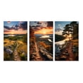 thumbnail image 2 of Designart "Connecticut horizon I" Connecticut Wall Art Set Of 3 - Green Connecticut Gallery Wall Set For Home Decor, 2 of 7