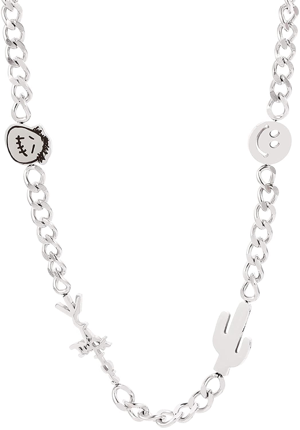 Smile Sad Face Chain Necklace - Hot Ins 