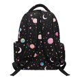 thumbnail image 2 of FUIALDOLG Watercolor Galaxy & Celestial Pattern Compartments School Bag for Hiking Daily, Multi-Pocket Large Capacity 600D Polyester Multi-pocket Bookbag, 2 of 9