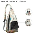 thumbnail image 3 of Marine Explorer Sling Backpack - Abstract Ocean Life Print, Fashionable Crossbody Bag for Students & Office Workers, 3 of 4