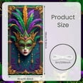thumbnail image 2 of Ornate Mardi Gras Banner Feathered Masquerade Display Purple Green Color Intricate Pattern Carnival Background for Mardi Gras Party Masquerade Ball Carnival Celebration, 2 of 6