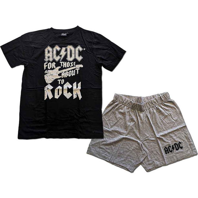 AC/DC Pyjamas d'Été Unisexes Ftar Guitare