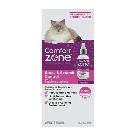 Comfort Zone Spray & Scratch Control Calming Spray for Cats, 4