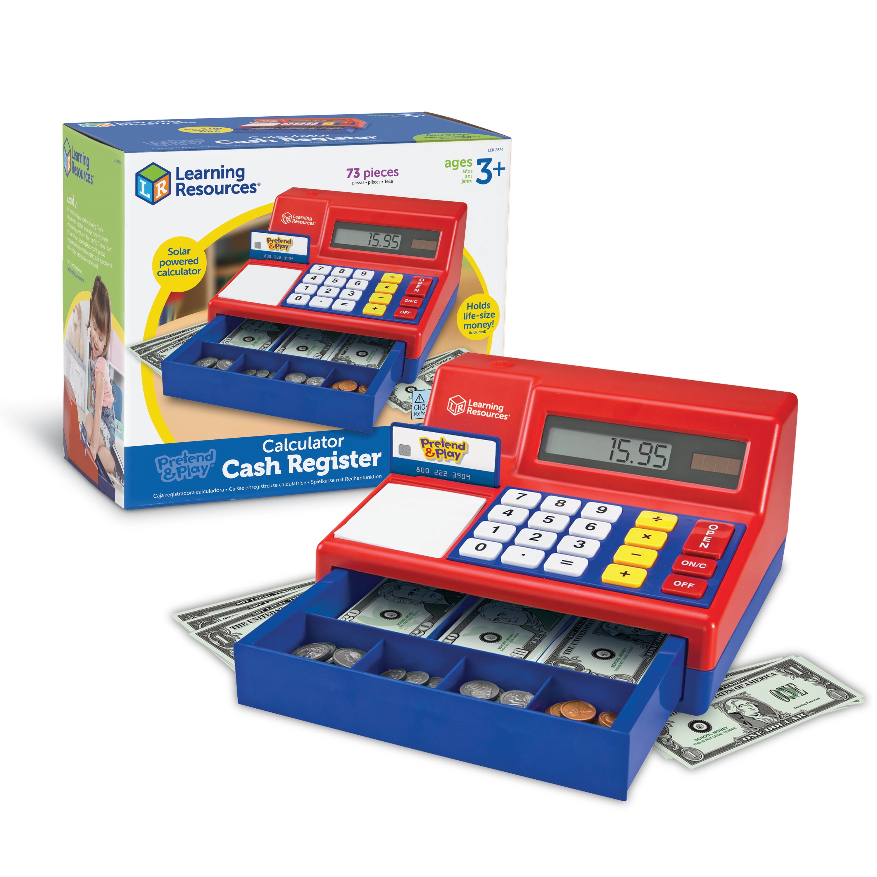 Learning Resources Pretend & Play Calculator Cash Register for sale online 