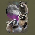 thumbnail image 3 of Racoons Howling at the Moon T-shirt Funny Galaxy Wildlife Universe Humor Weird Animal in Space Men's Tee, 3 of 7