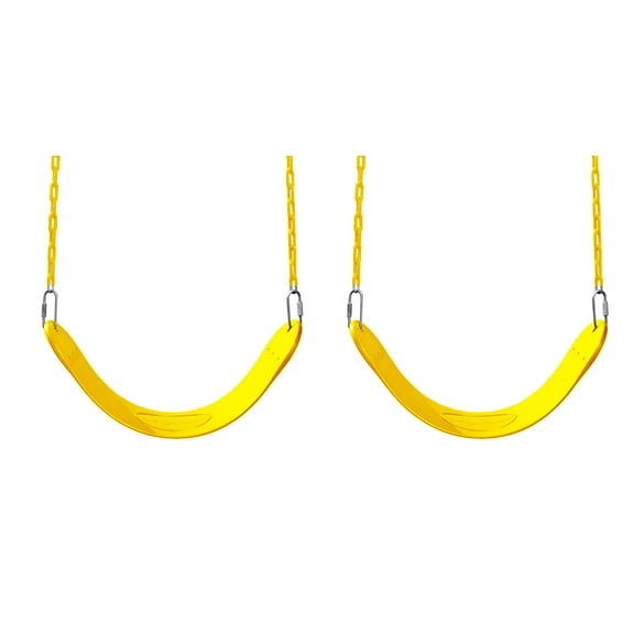 Swing-N-Slide Swing Set Bundle with Swing Seats with Chains - Yellow (2-Pack)