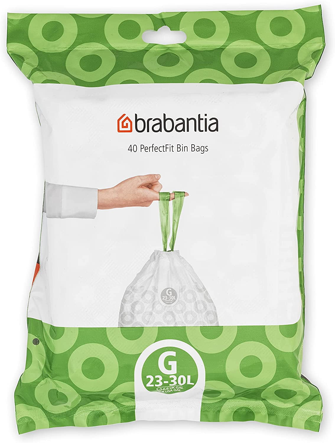 5 Litre Brabantia Brabantia Bin Liner Code W 40 Bag Dispenser Tie Tape Handles 