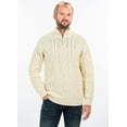 thumbnail image 4 of Men's Merino Wool Zip Neck Fisherman Sweater, 4 of 6
