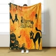 thumbnail image 7 of Fleece Blanket Polyester, Blanket 1X Halloween Blanket (Multi-color-One Size), 7 of 7