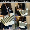 thumbnail image 2 of Kukuzhu Straw Beach Bag, Summer Woven Tote Bag Shoulder Handbag Straw Purses and Handbags for Women Vacation, 2 of 7
