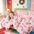 thumbnail image 4 of Manfei Vintage Animals 7-Piece Twin Bedding,Boho Christmas Candy Cane Bedding Comforter Set,Pink Reversible, 4 of 7