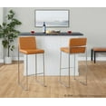 thumbnail image 2 of Fuji High Back Bar Stool, Bar Chairs, Bar Stools Set of 2 (Camel Faux Leather), 2 of 6
