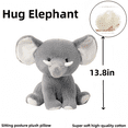 thumbnail image 3 of Almohada de Peluche de Elefante - Juguete de Peluche de Elefante Suave - Compañero Cómodo para la Hora de Dormir -13.8'', 3 of 7