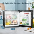 thumbnail image 4 of 1.7 Cu ft Compact Single Door Refrigerator - Energy Efficient, Reversible Door, Perfect for Home, Office, or Dorm, Black, 4 of 7