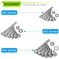 thumbnail image 3 of LAICAIW 1083PCS Metric Bolt Assortment M2 M3 M4 304 Stainless Steel Screws Nuts and Washers Hex Socket Head Cap Machine Screws, Bolts and Nuts Kit Silver, 3 of 7