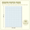thumbnail image 2 of Bloc de papel cuadriculado Ctosree Quadrille, 10 cuadrados/cm, 8,5 x 11 pulgadas, 50 hojas, 2 of 7