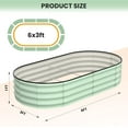 thumbnail image 1 of OUYAWEI 2PC 6x3x1FT Oval Raised Garden Bed Galvanized Open-Ended Base Olive Green, 1 of 8