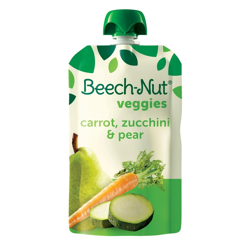 BeechNut Veggies Stage 2, Carrot Zucchini & Pear Baby Food, 3.5 oz