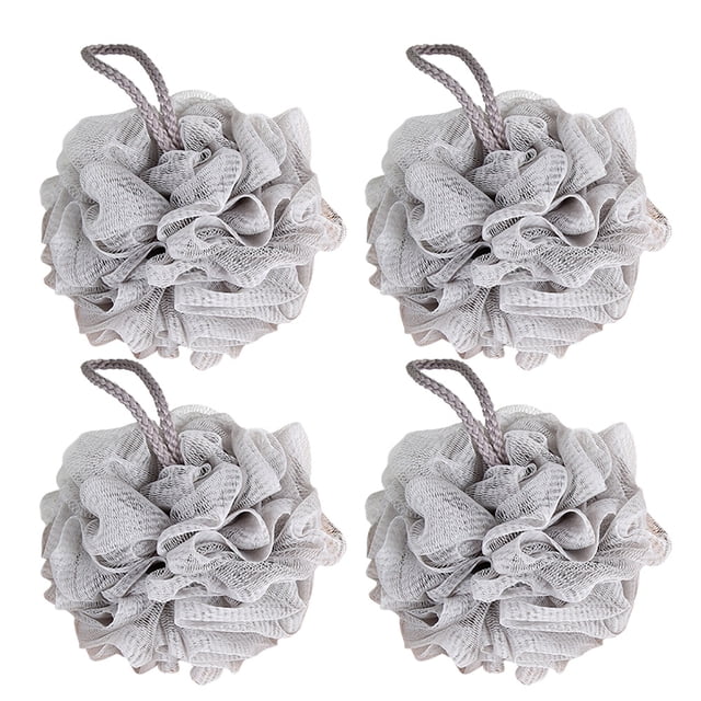 4 bolas de baño, masaje de espalda, bolas de tenis de burbujas, flores de baño grandes