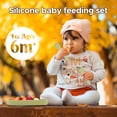thumbnail image 6 of Baby Silicone Feeder Set, BabyX 3-pcs Safari Wildlife-themed Baby Plate with Suction, Spoon and Fork for Babies Toddler Kids, BPA-Free, Baby Utensils Feeding Supplies, Microwave and Dishwasher Safe, 6 of 8