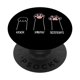 thumbnail image 1 of PopSockets Adhesivo PopGrip Rock Paper Tijeras con forma de pata de gato, 1 of 6