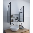 thumbnail image 2 of Glass Warehouse Stainless Steel Arch Medicine Cabinet Matte Black, 2 of 5