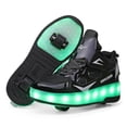 thumbnail image 1 of Zapatos recargables luminosos zapatos luces LED niños adultos patines cordones ruedas, 1 of 5