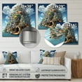 thumbnail image 4 of Designart "Castle from a Fantasy II" Castles Metal Art Living Room, 4 of 5