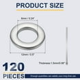 thumbnail image 2 of M6 Flat Washer for Screw, 120Pcs 304 Stainless Steel Washers 6MM ID x 12MM OD x 1.5MM Thick(Silver Tone), 2 of 6