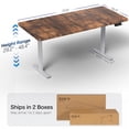 thumbnail image 6 of VIVO Electric 71” x 36” Stand Up Desk, Vintage Brown Table Top, Gray Frame, 6 of 8