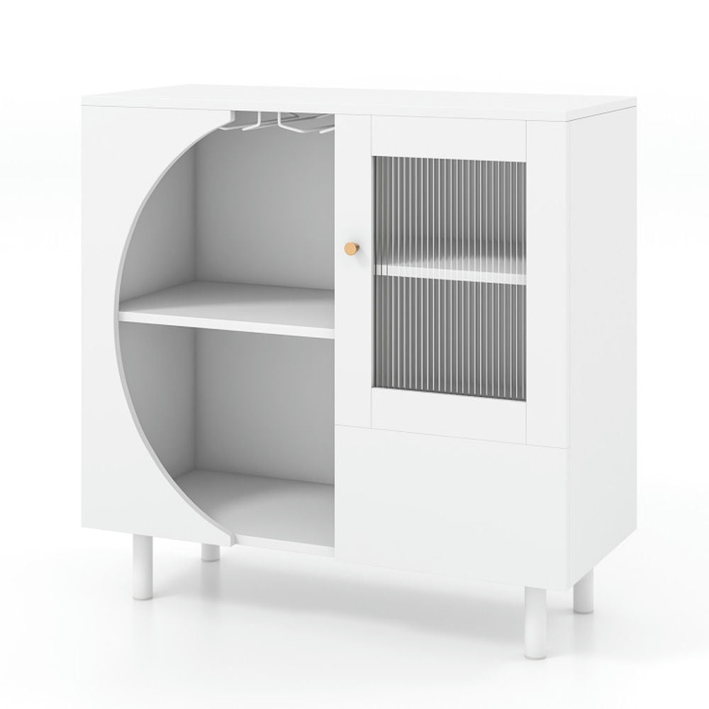 Finihen Kitchen Storage Cabinet, Buffet Sideboard, Kitchen Sideboard with Glasses Holder, for Living Room, Dining Room, Kitchen, White Finihen Kitchen Storage Cabinet, Buffet Sideboard, Kitchen Sideboard with Glasses Holder, for Living Room, Dining Room, Kitchen, White