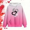thumbnail image 4 of BLVB Teen Girls Boys Sweatshirt Valentines Hoodies Kids Heart Print Clothes Long Sleeve Pullover Cute Trendy Tops 4-14T, 4 of 6