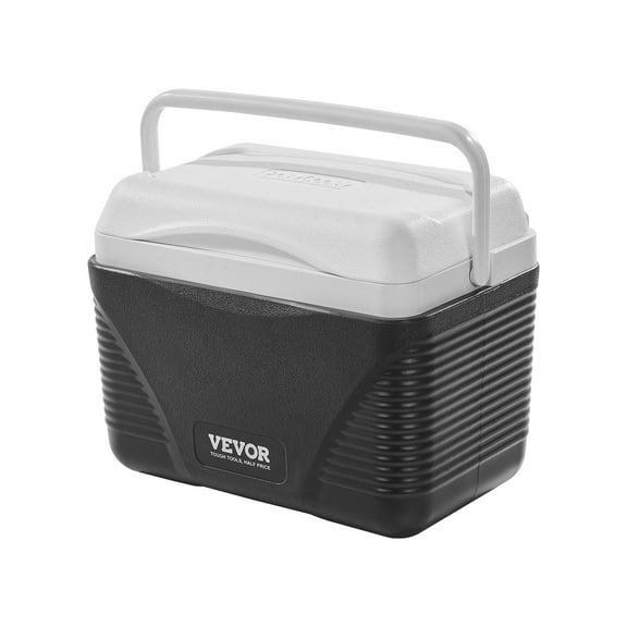 VEVOR Portable Cooler, 8.5 QT Hard Cooler with Ice Retention and Heavy-Duty Handles, Lightweight Rigid Material Insulated Portable Cooler, Suitable for Family Picnics and Short Trips