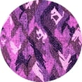 thumbnail image 1 of Ahgly Company Indoor Round Abstract Pink Modern Area Rugs, 4' Round, 1 of 4