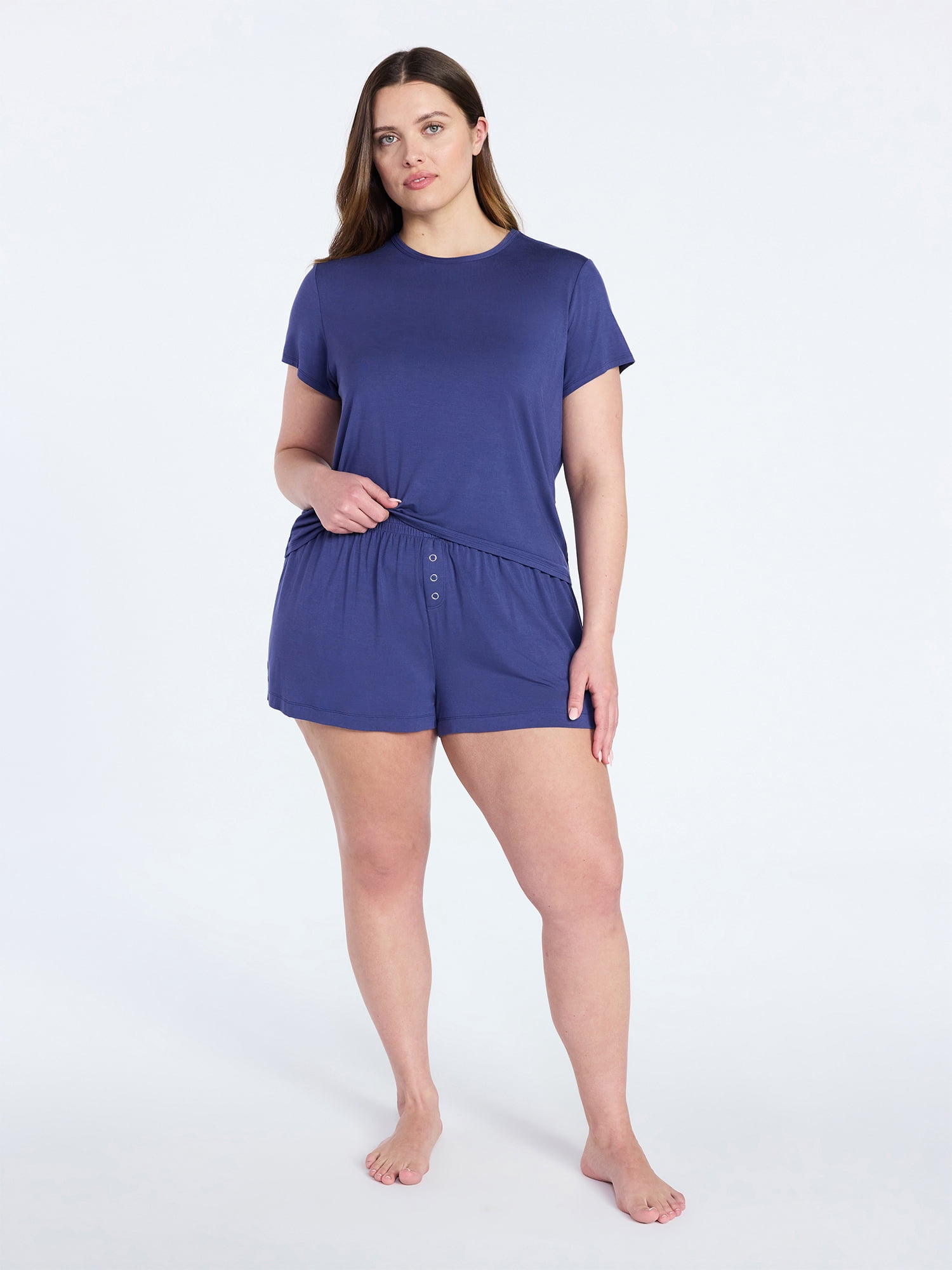 Joyspun Women’s Sleepwear Modal Pajama Shorty Shorts, 2.5'' Inseam, Sizes S-3X