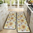 thumbnail image 4 of Kitchen Rugs Sets Of 2,Sunflower Pattern Anti Fatigue Kitchen Mat Rugs Non Slip Washable,Decorative Kitchen Floor Mats for Kitchen,Sink,Laundry,17"x47"+17"x47", 4 of 5