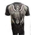 thumbnail image 3 of Royalty Winged Dagger Eagle Emblem Crew Neck Cotton Men's Fashion T Shirt - Black Large, 3 of 3