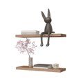 thumbnail image 4 of 31.5" Floating Shelves Set of 2, Wooden Wall Mounted Shelves, Modern Home Storage Decorative Floating Shelves for Living Room, Bedroom, Entryway, Light Oak, 4 of 5