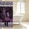 thumbnail image 3 of Erosebridal Minimalist Cheetah High Heels Print Shower Curtain 72Wx72L,Lovely Bowknot Pearl Bathroom Curtain,Black Pink, 3 of 5