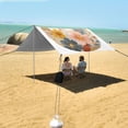 thumbnail image 7 of Portable Beach Tent Sun Shelter With Ground Pegs Water And Wind Resistant Sun Shade Canopy Angle Adjustable Watercolor Easter Egg, 7 of 7