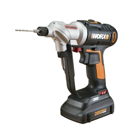 

WorxS WX176L.8 POWER SHARE 20-Volt Lithium-Ion 1/4 in. Cordless Drill and Driver with Rotating Dual Chucks and 2-Speed Motor