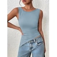 thumbnail image 3 of PRETTYGARDEN Womens Ruched Tank Tops Summer Sleeveless Slim Fit T Shirts Blouses Going Out Y2K Fashion Clothes, 3 of 7