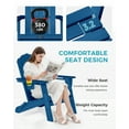 thumbnail image 4 of Folding Adirondack Chair, HDPE Patio Adirondack Chair with 2 Cup Holders, All-Weather Outdoor Chairs, Fire Pit Chairs for Patio, Garden, Poolside, Navy Blue, 4 of 10